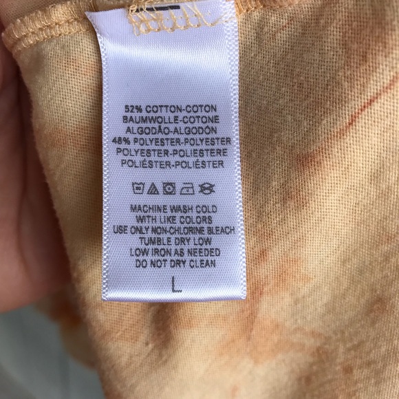 Free People Orange Tiedye Shirt - Picture 4 of 6